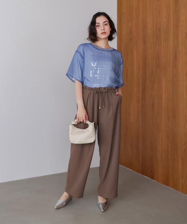 箔ロゴニットドッキングシアープルオーバー