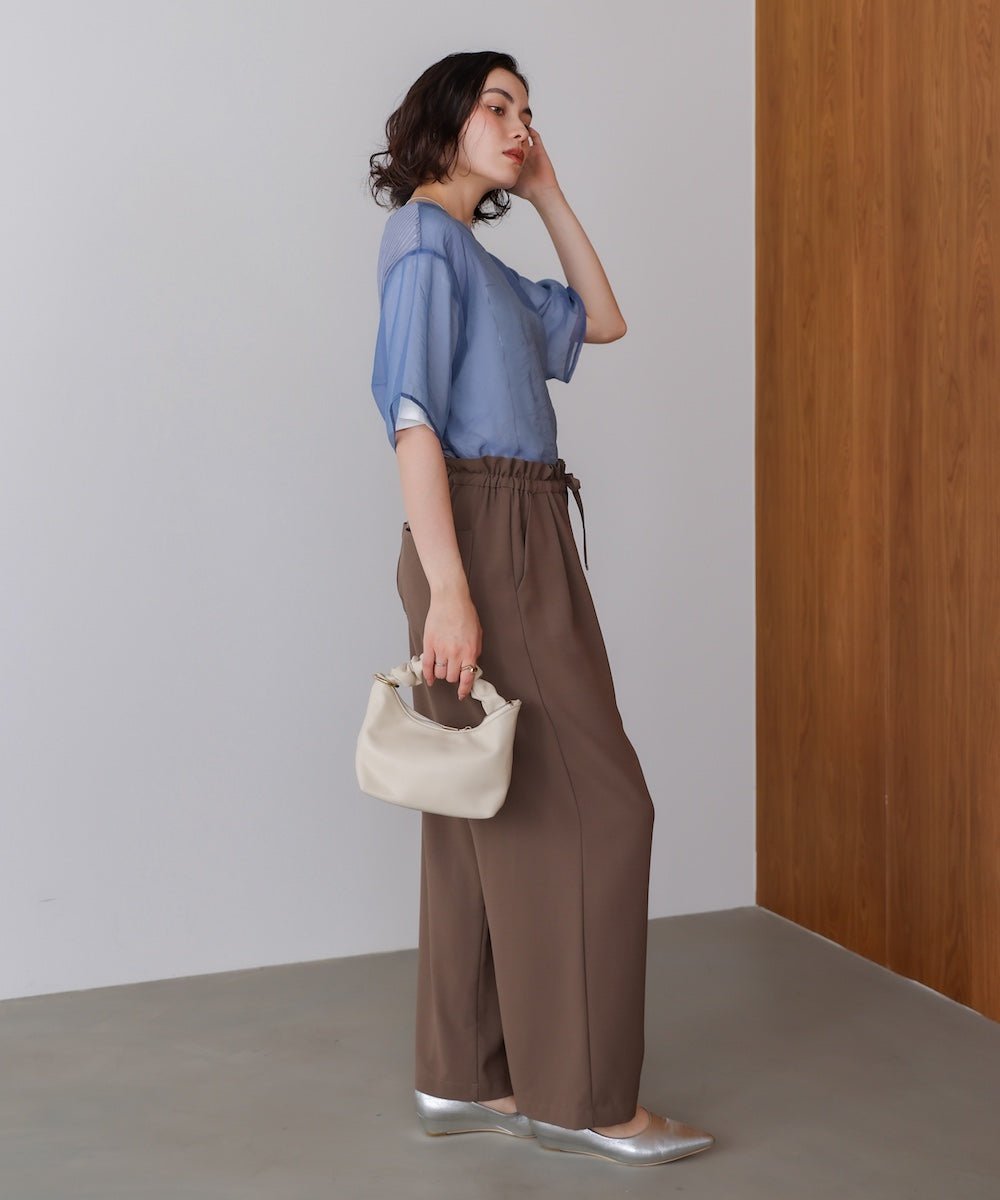 箔ロゴニットドッキングシアープルオーバー