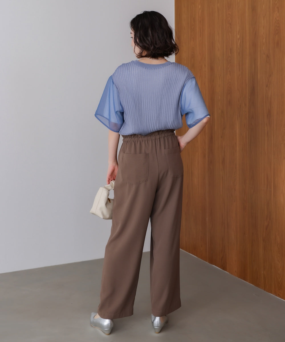 箔ロゴニットドッキングシアープルオーバー