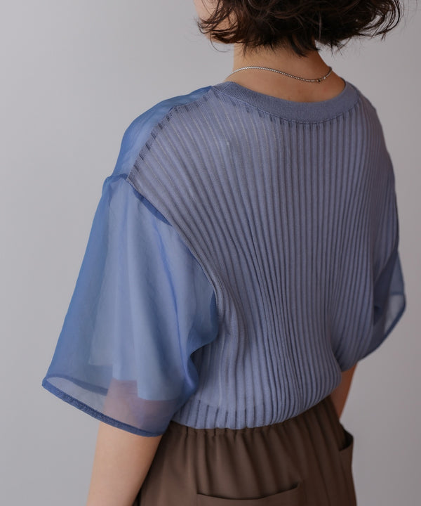 箔ロゴニットドッキングシアープルオーバー