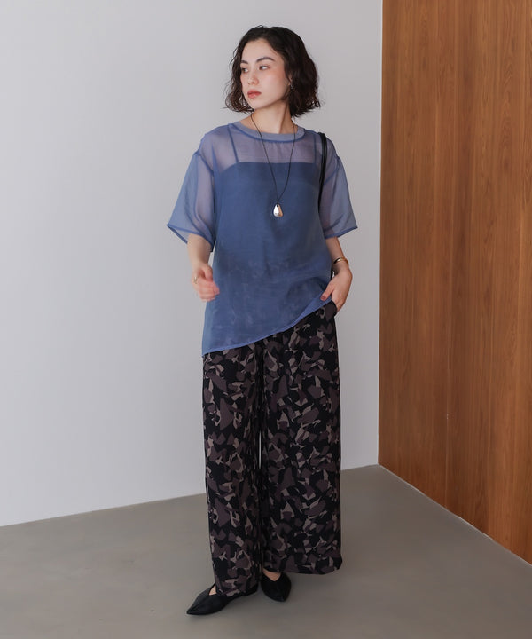 箔ロゴニットドッキングシアープルオーバー