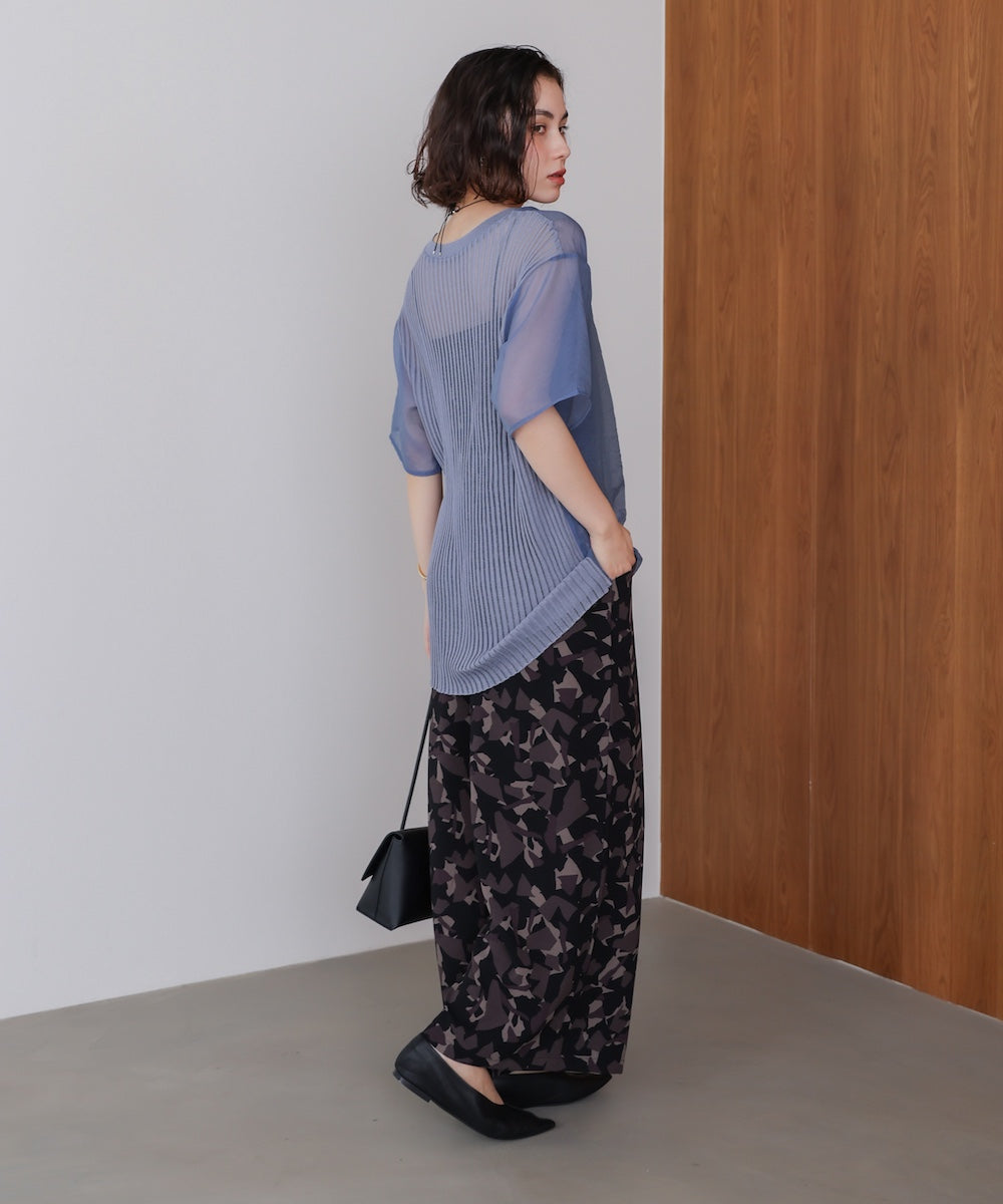 箔ロゴニットドッキングシアープルオーバー