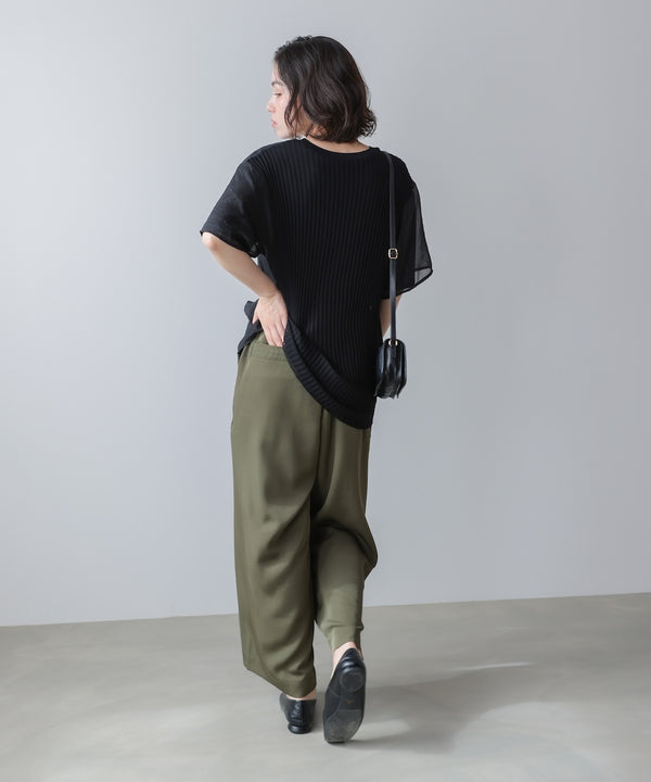 箔ロゴニットドッキングシアープルオーバー