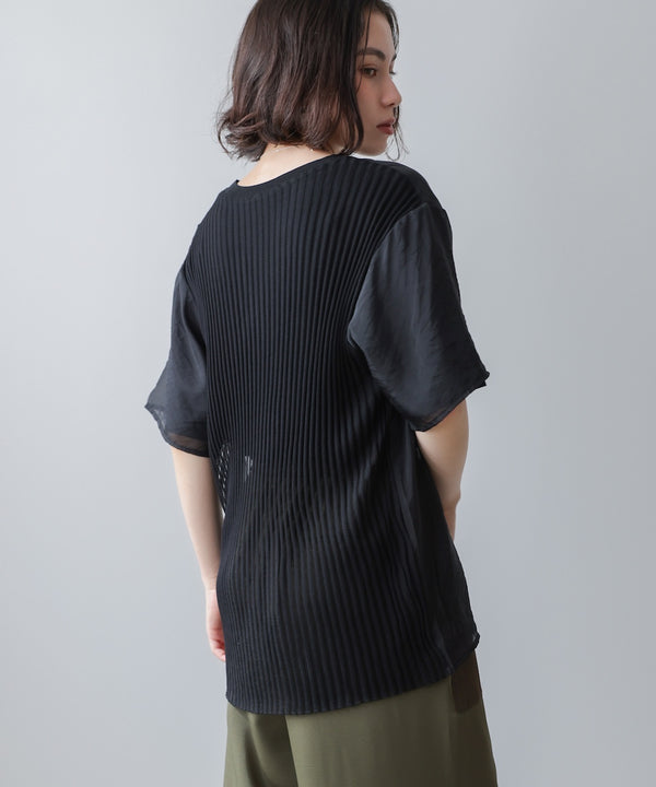 箔ロゴニットドッキングシアープルオーバー