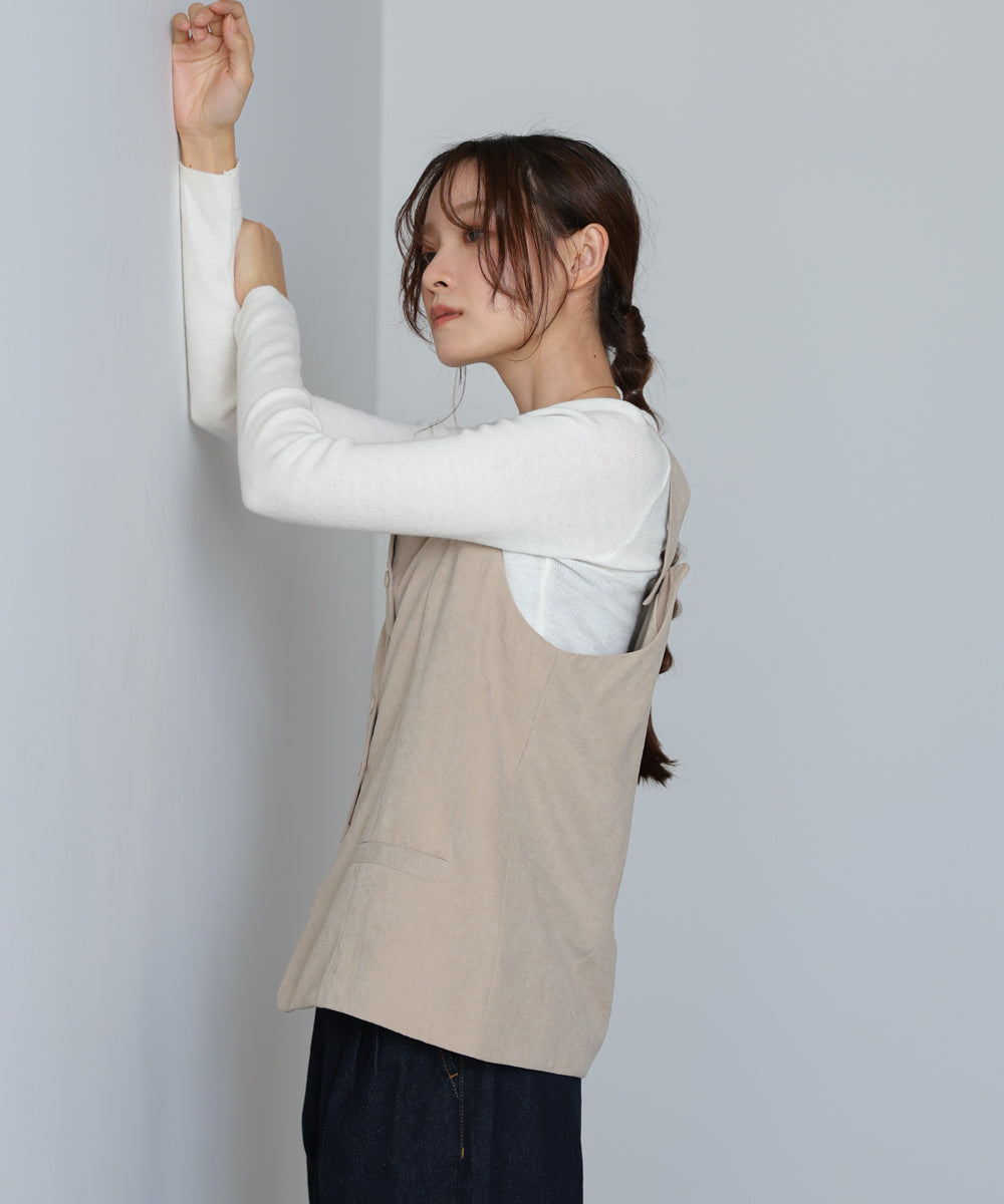 ピーチ起毛ベスト