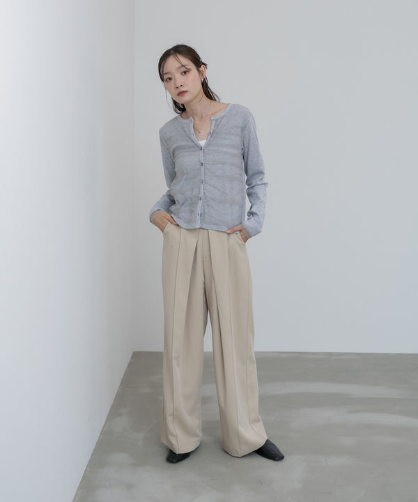 チュールギャザーカーディガン