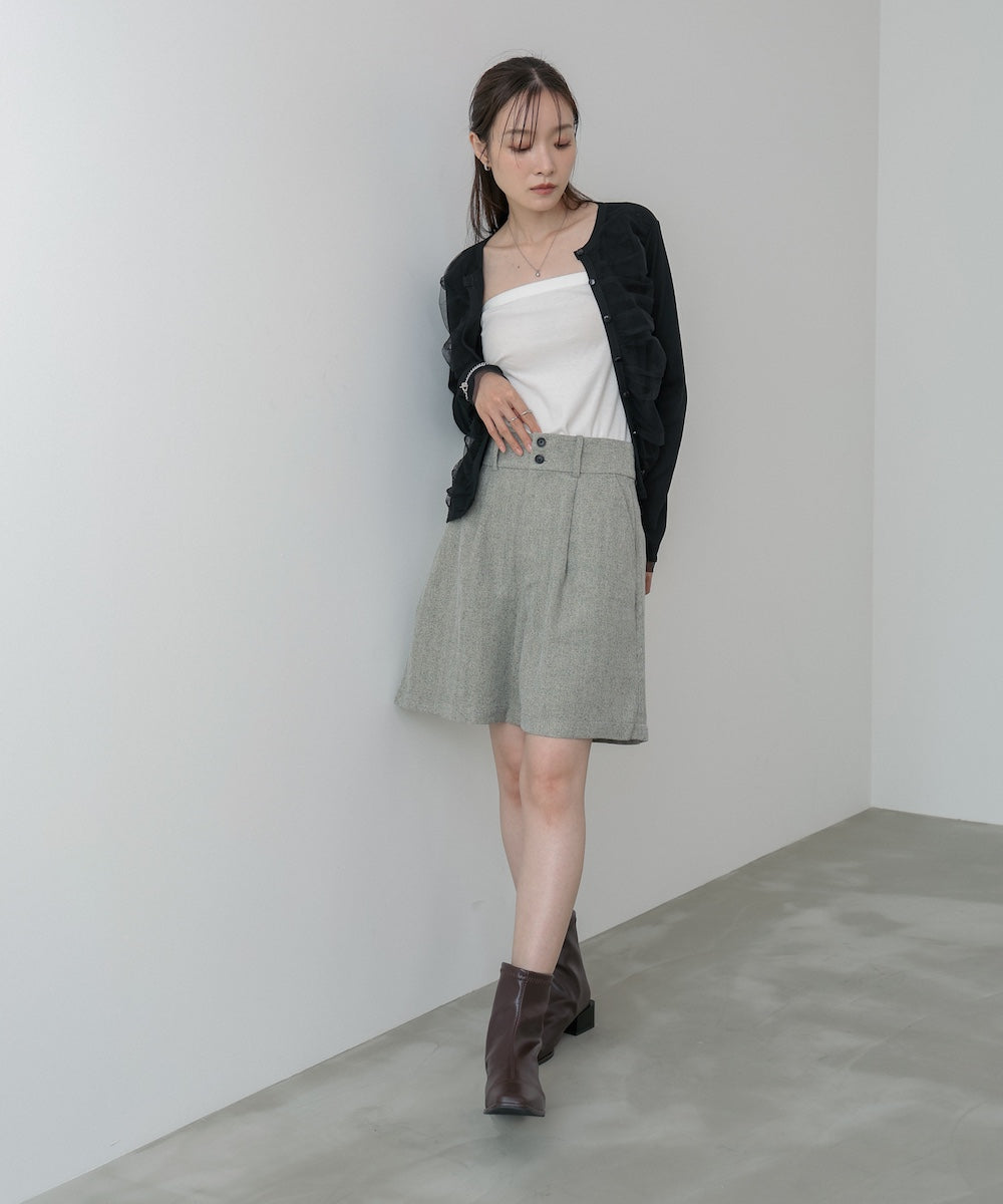 チュールギャザーカーディガン