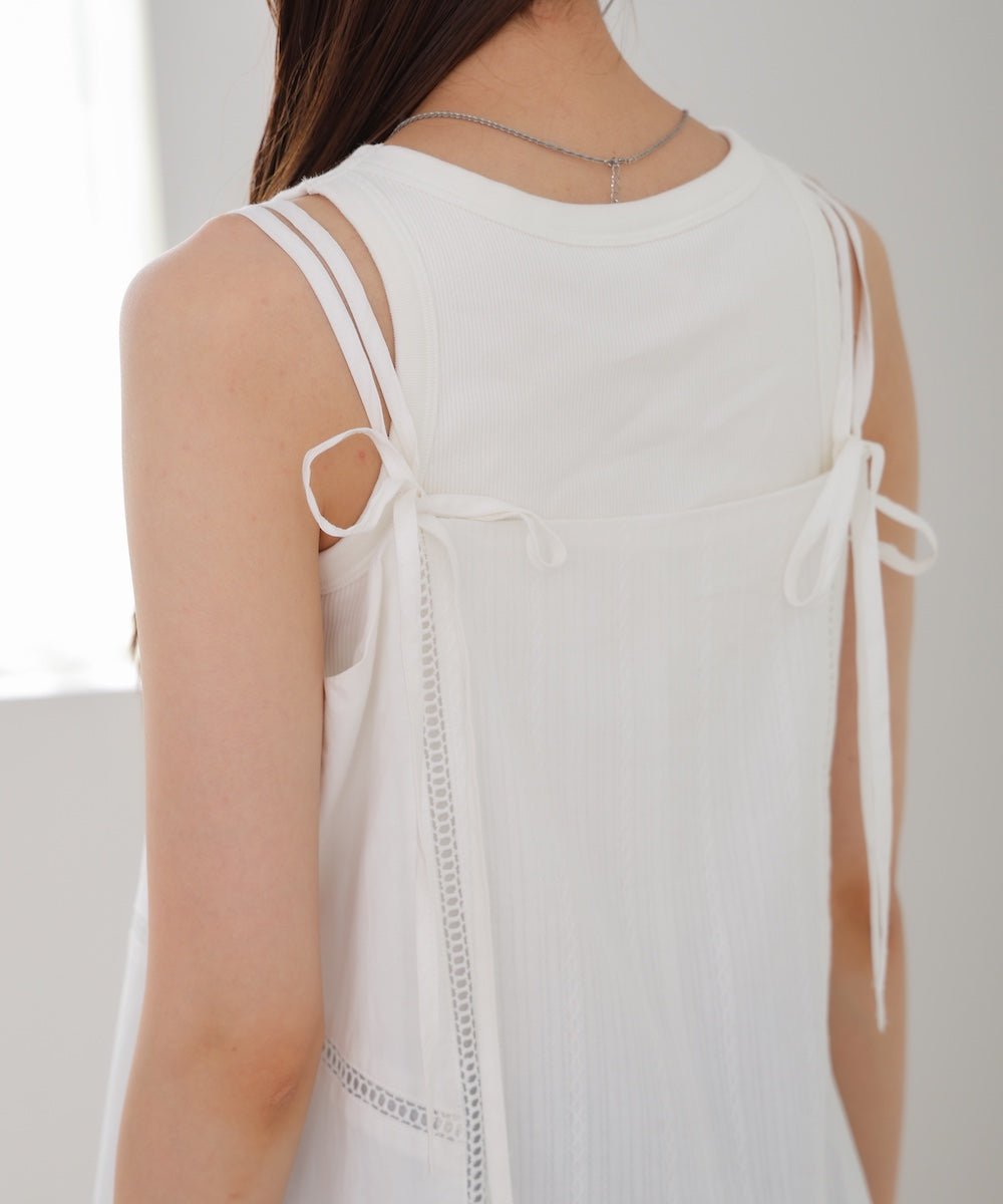 レース切り替えミニワンピピース