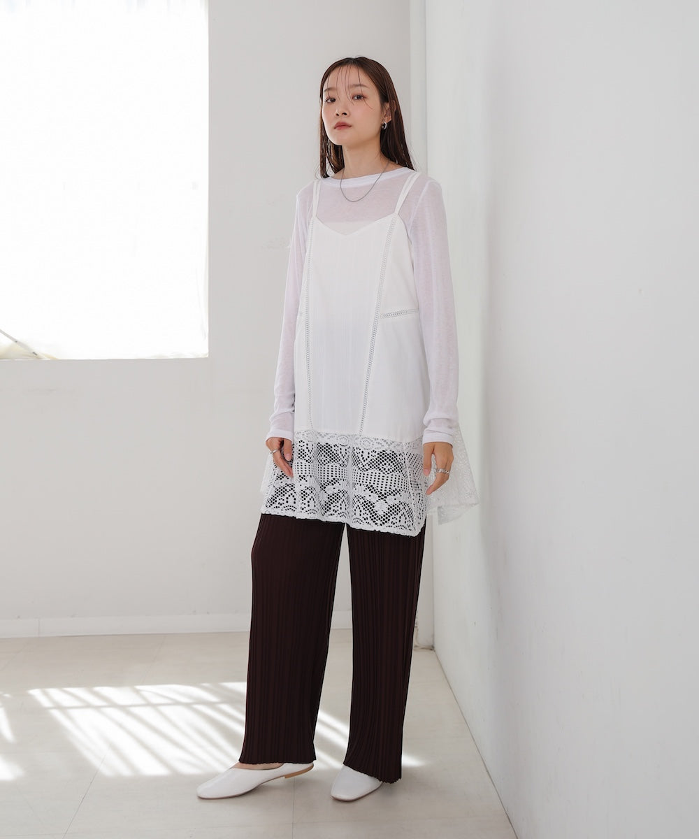 レース切り替えミニワンピピース