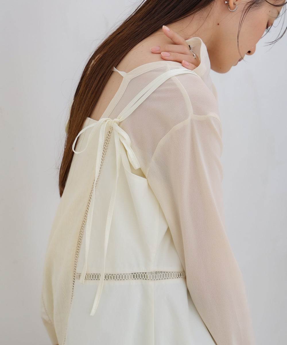 レース切り替えミニワンピピース