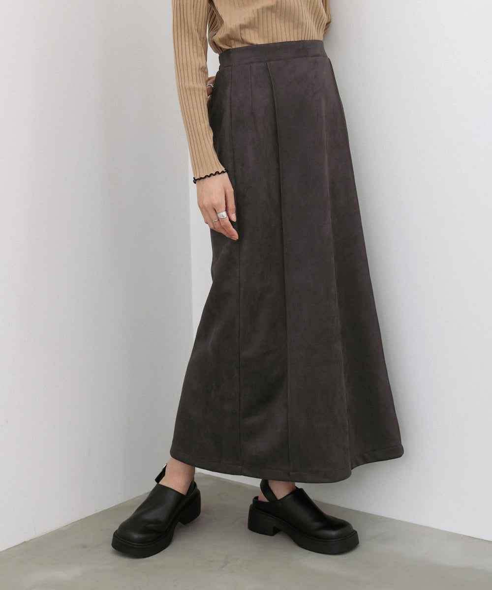 スウェードロングスカート