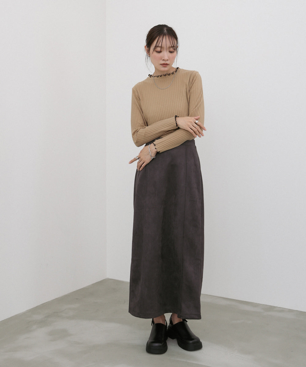 スウェードロングスカート