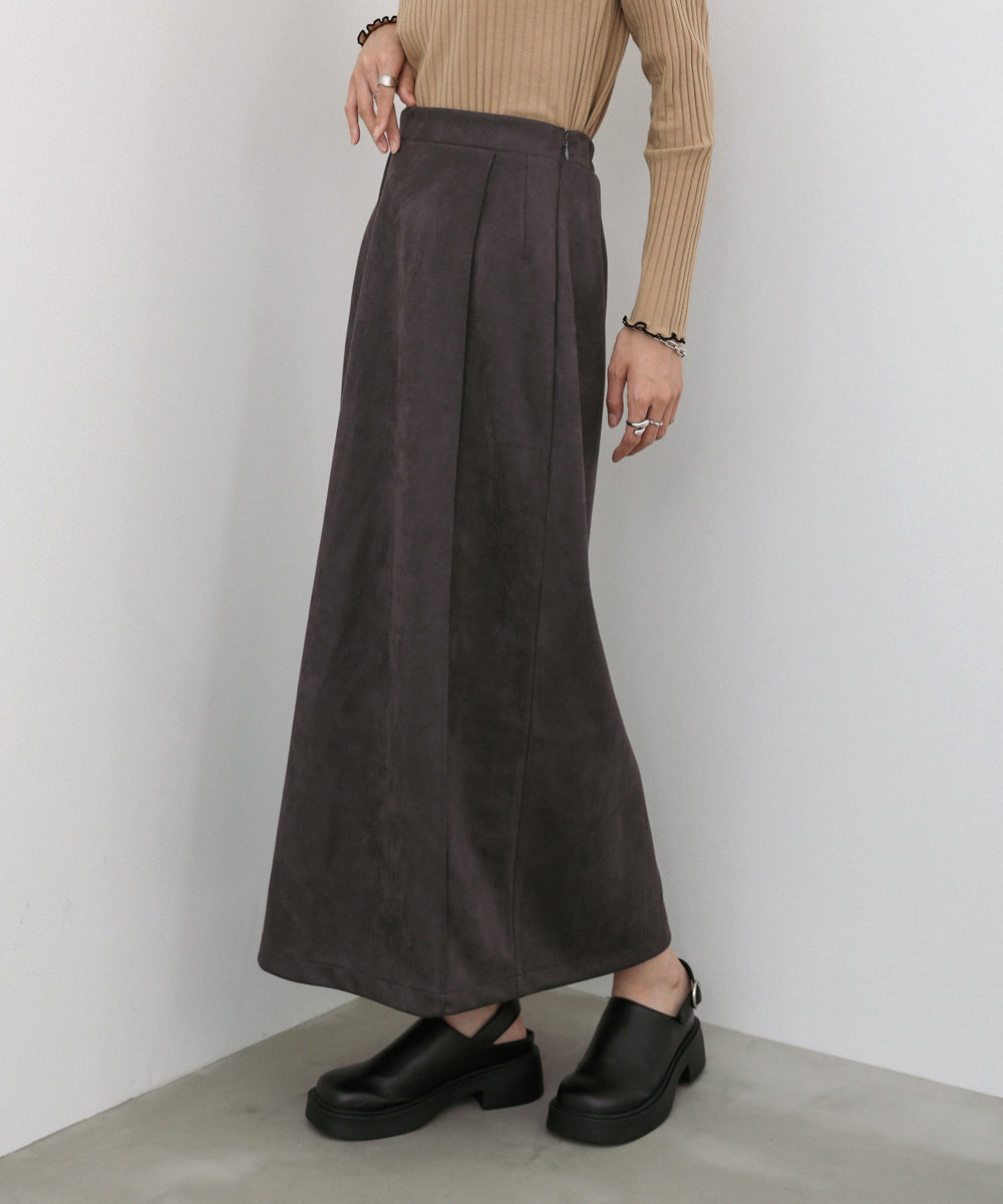 スウェードロングスカート
