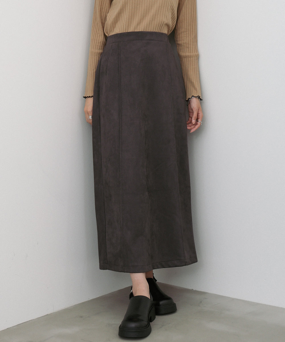 スウェードロングスカート