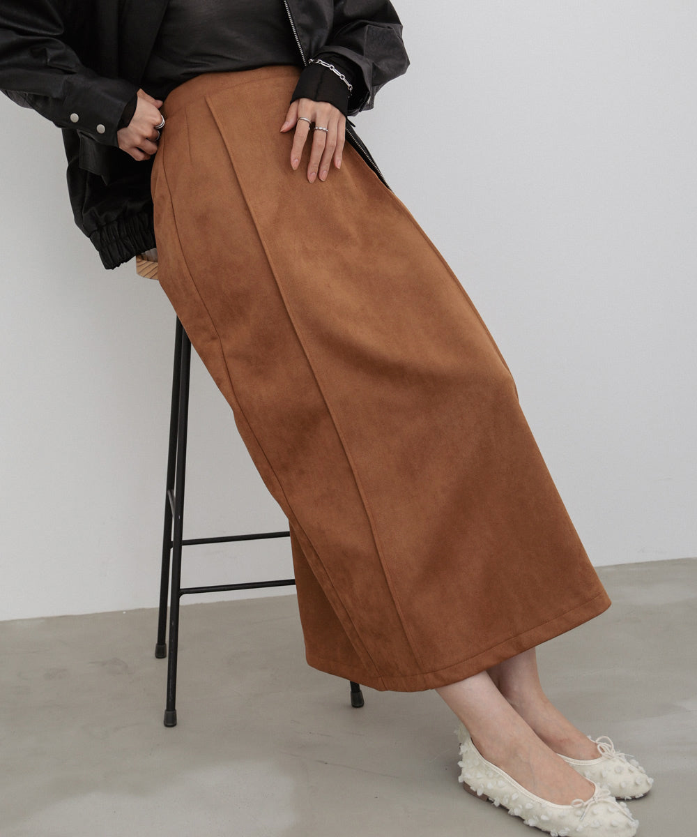 スウェードロングスカート