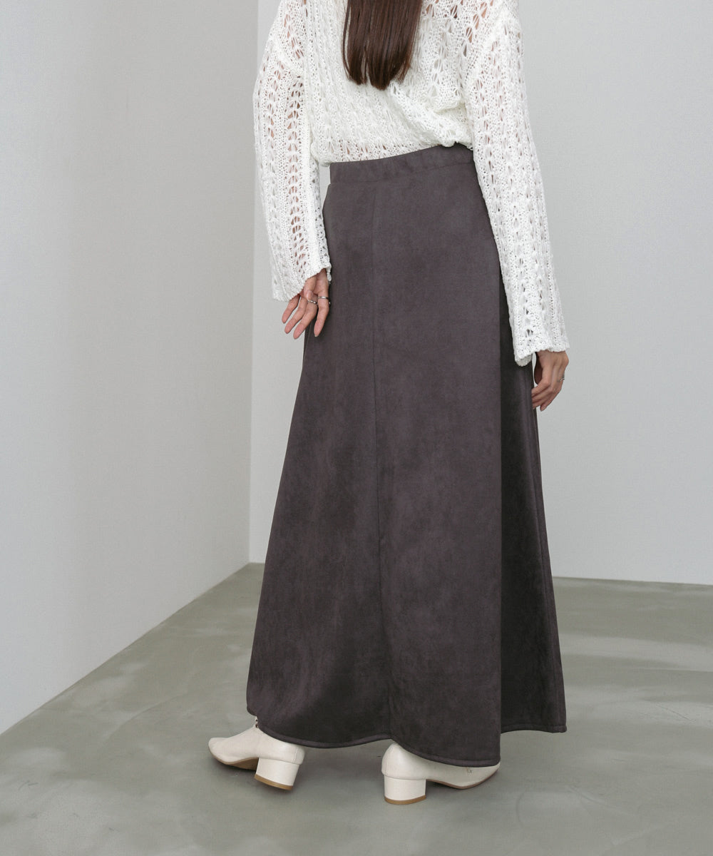 スウェードロングスカート