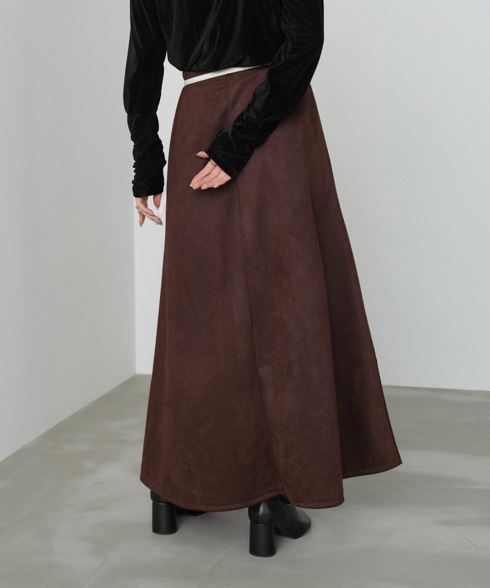 スウェードロングスカート