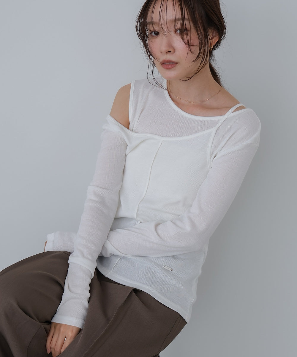 アシメレイヤードカットソー