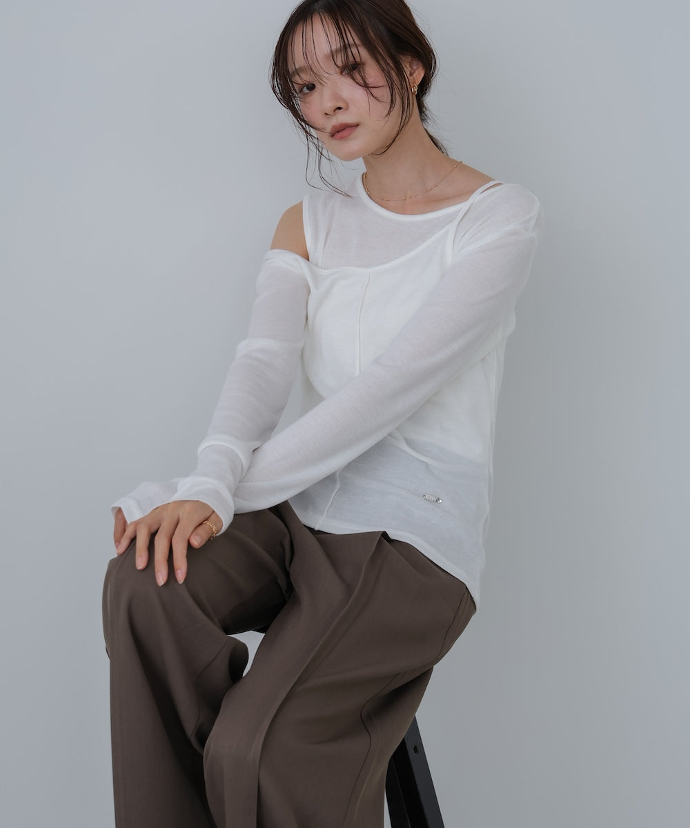アシメレイヤードカットソー