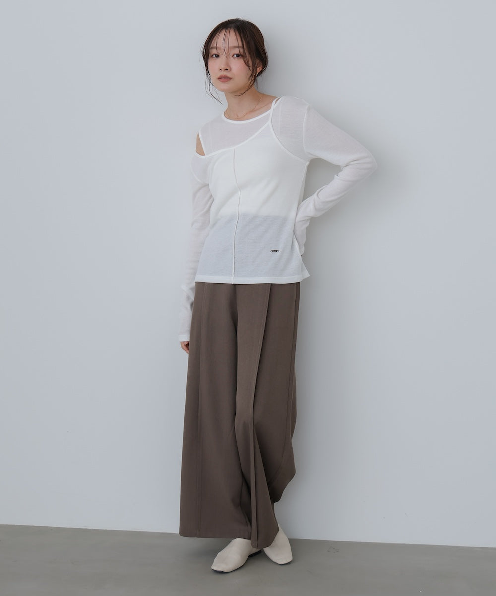アシメレイヤードカットソー