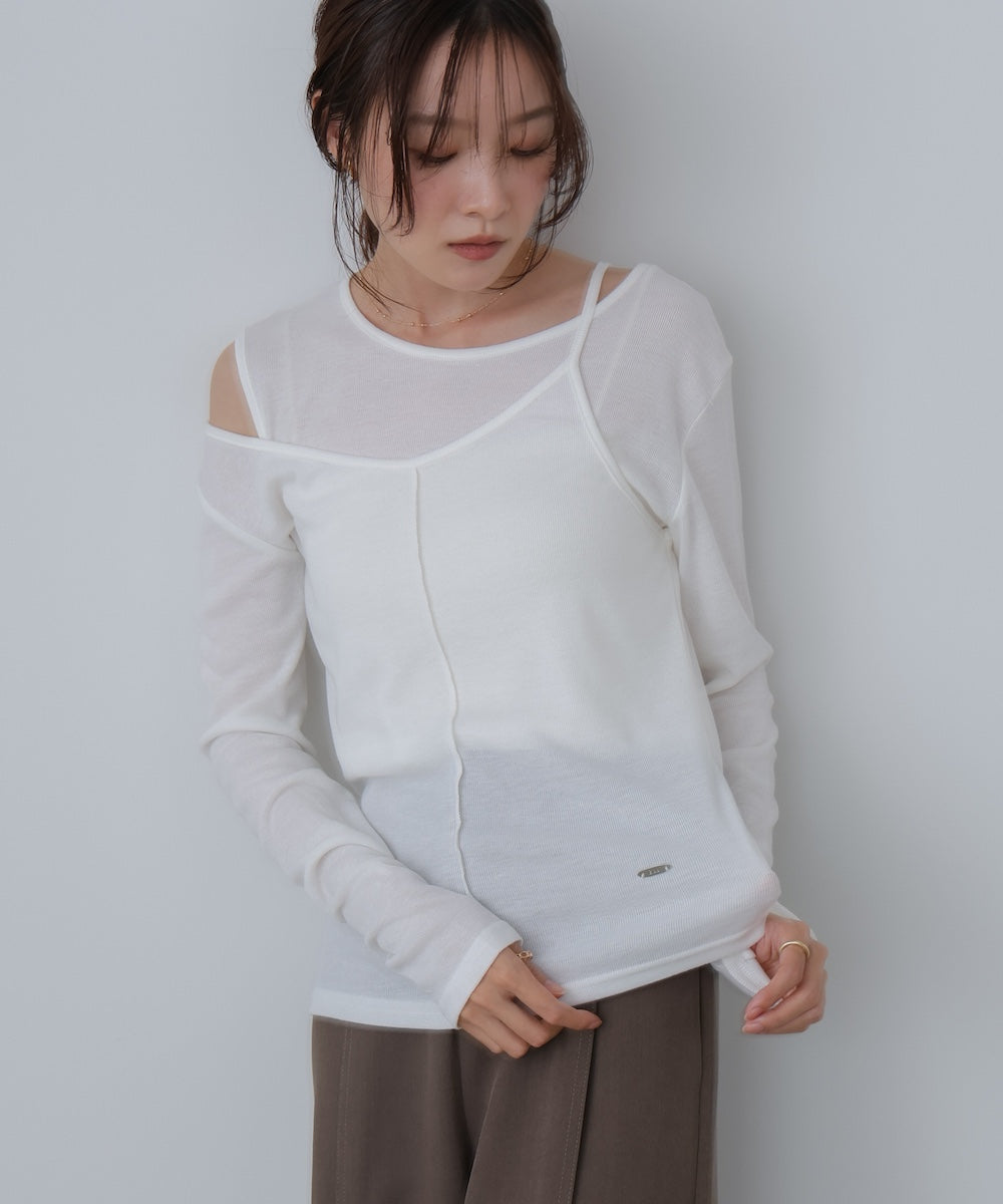 アシメレイヤードカットソー