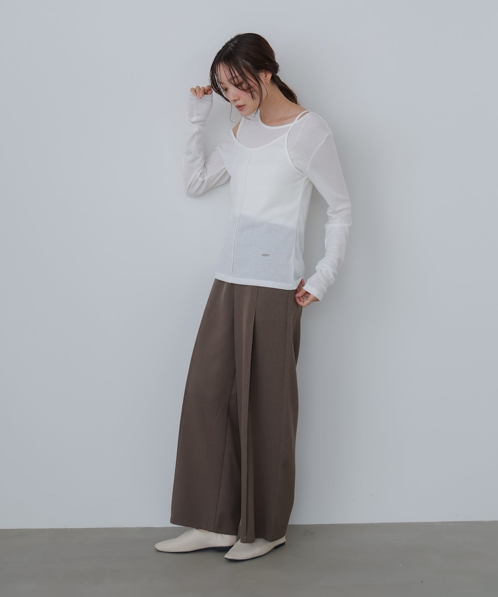アシメレイヤードカットソー