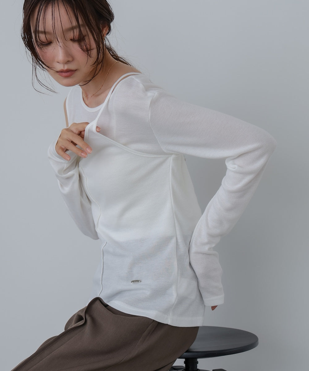 アシメレイヤードカットソー
