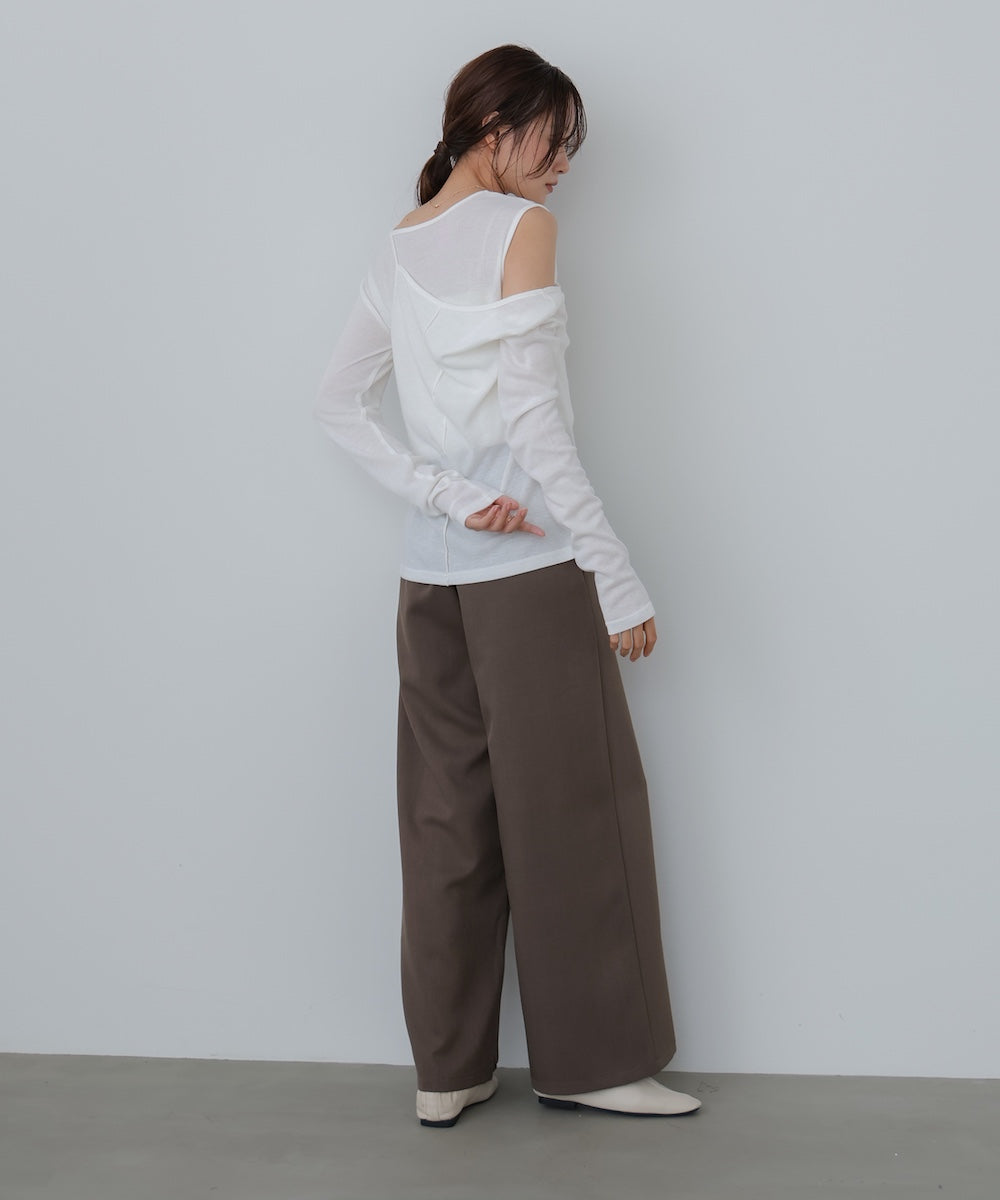 アシメレイヤードカットソー