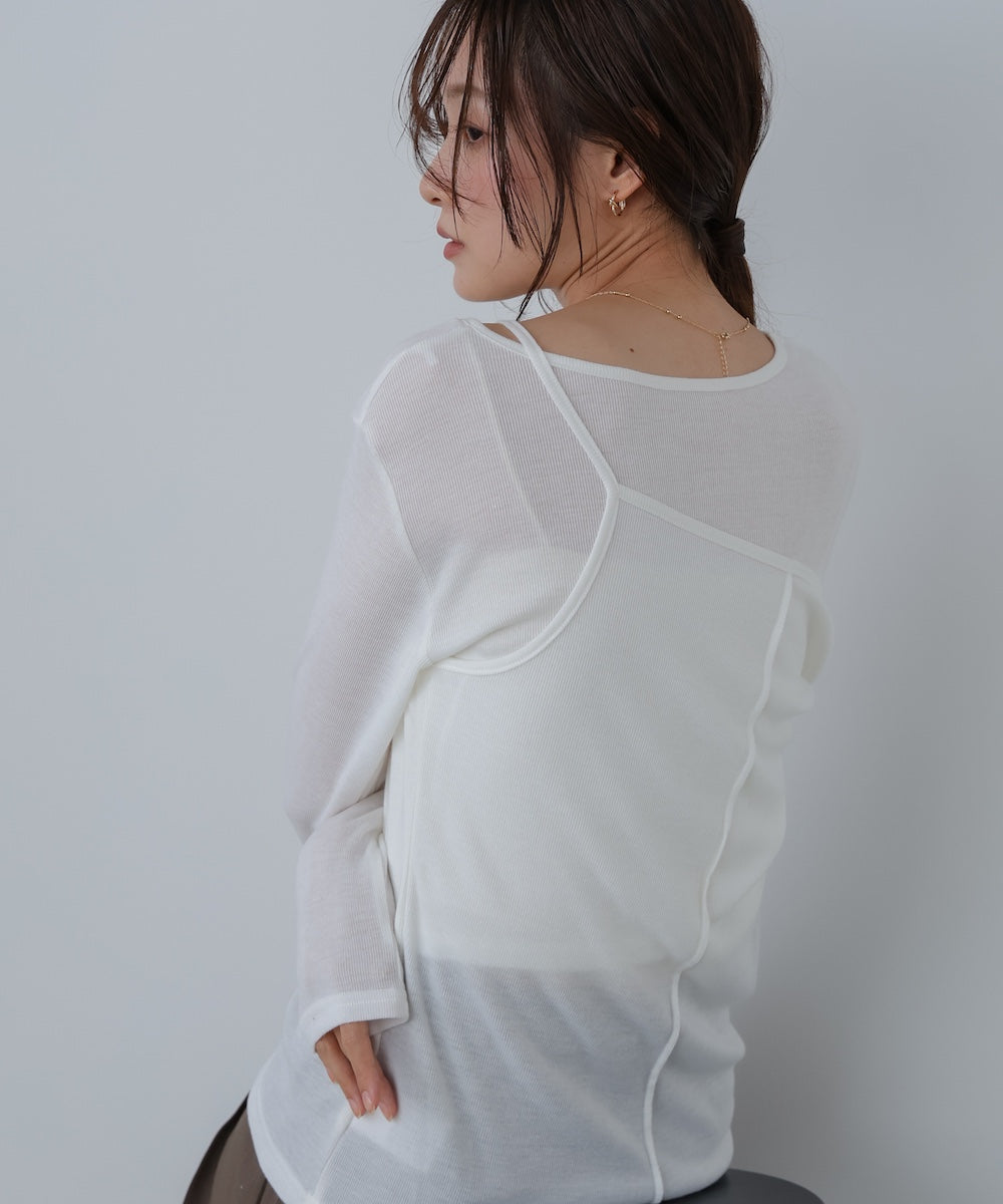 アシメレイヤードカットソー