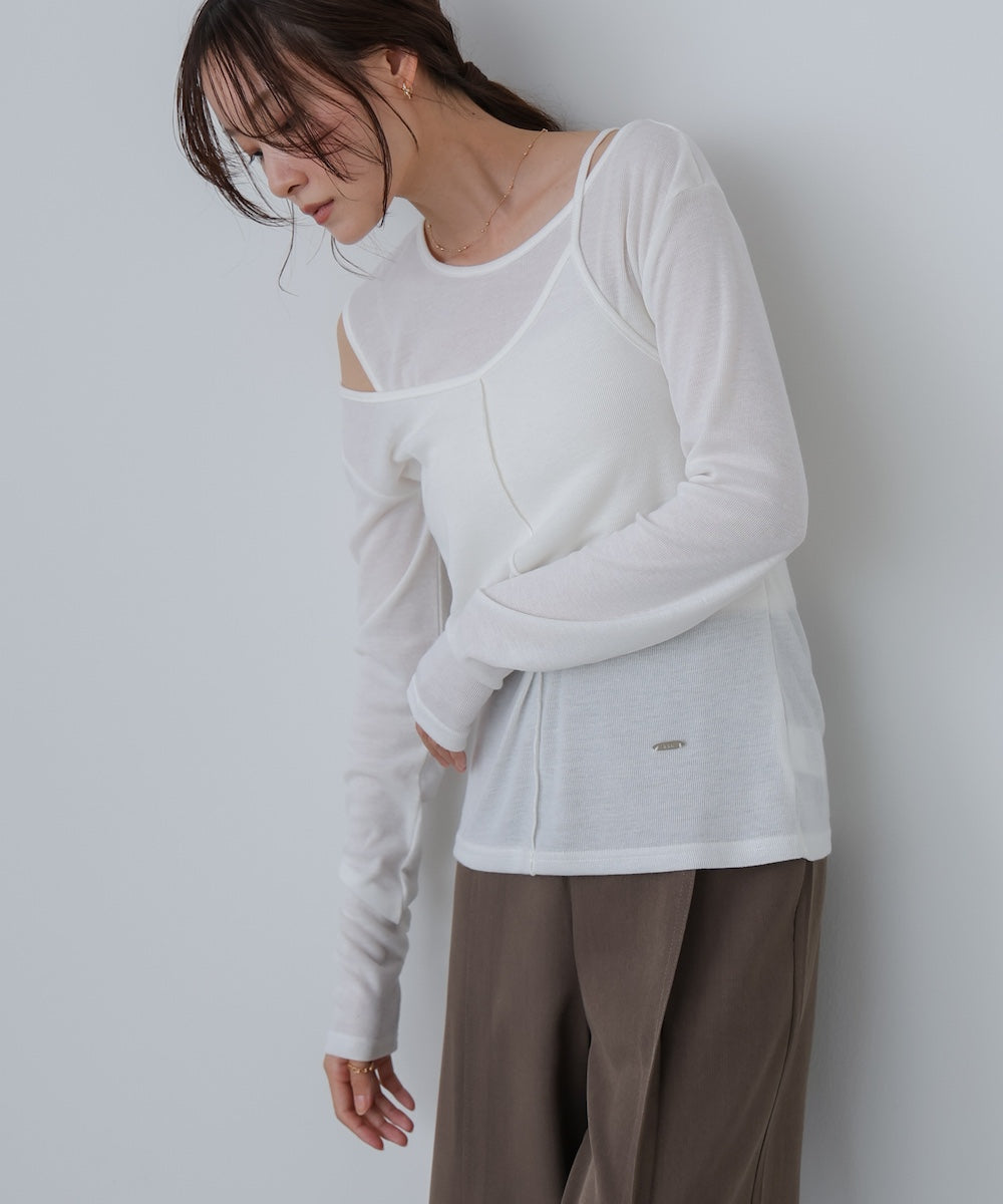 アシメレイヤードカットソー
