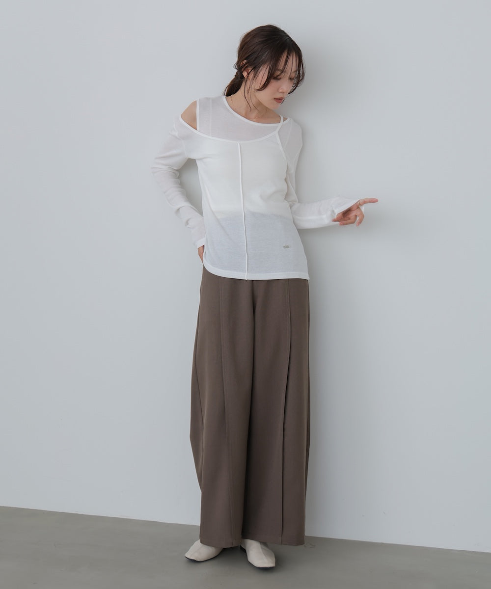 アシメレイヤードカットソー
