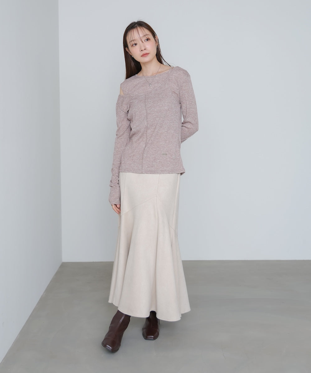 アシメレイヤードカットソー