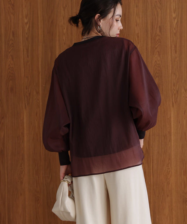 シアーレイヤードプルオーバー