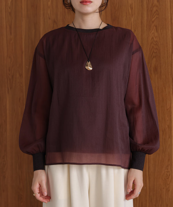 シアーレイヤードプルオーバー