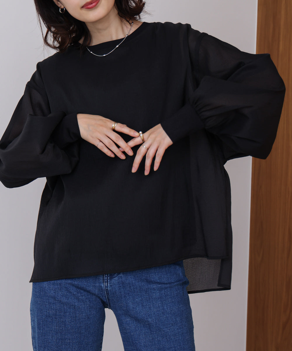 シアーレイヤードプルオーバー