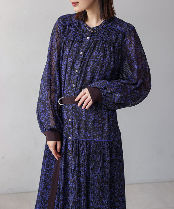 フラワープリーツワンピース