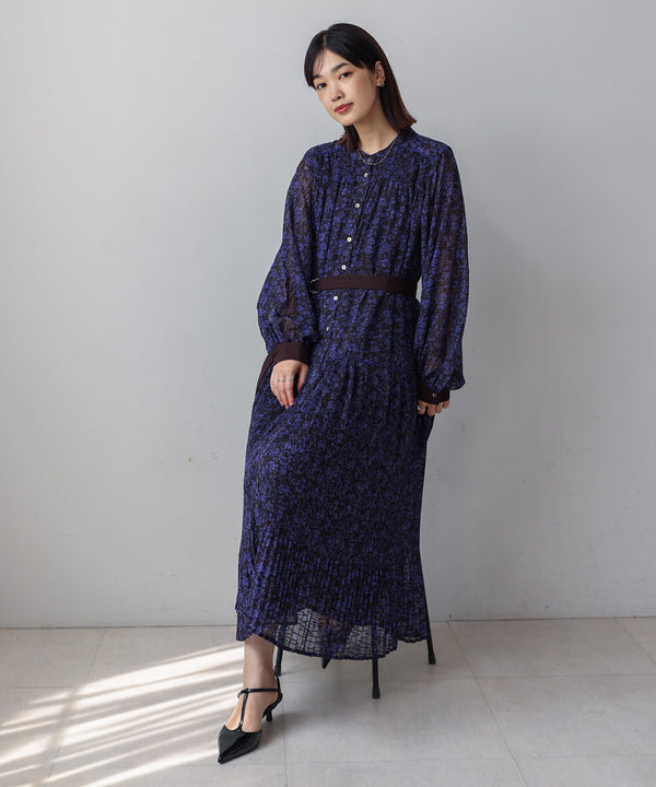 フラワープリーツワンピース