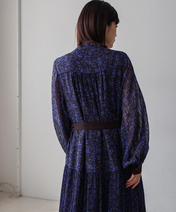 フラワープリーツワンピース