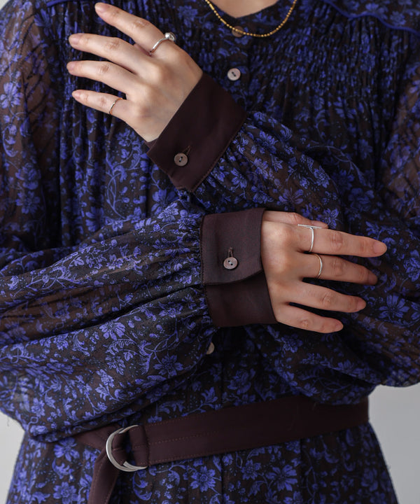 フラワープリーツワンピース