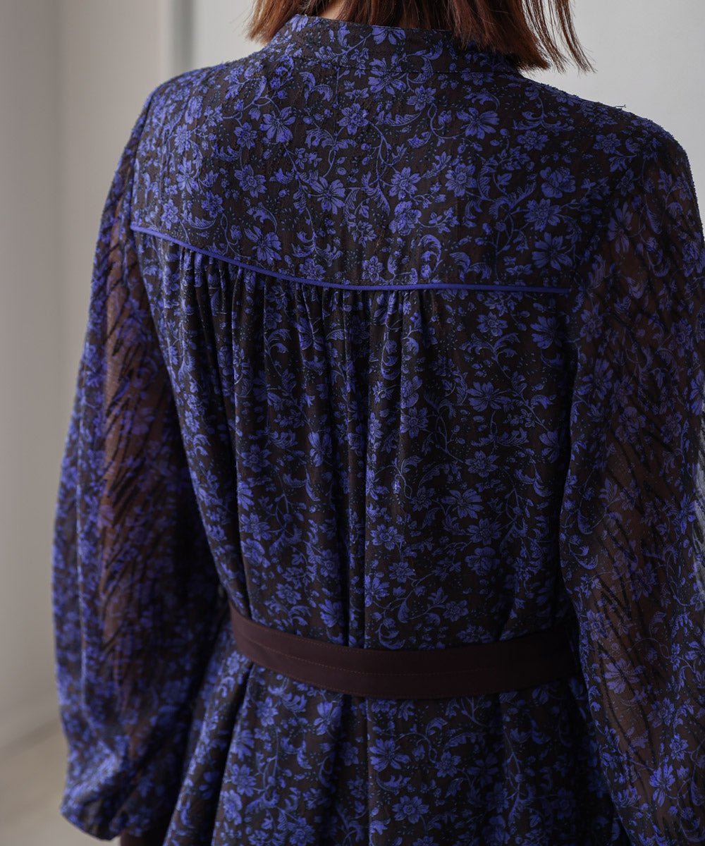 フラワープリーツワンピース