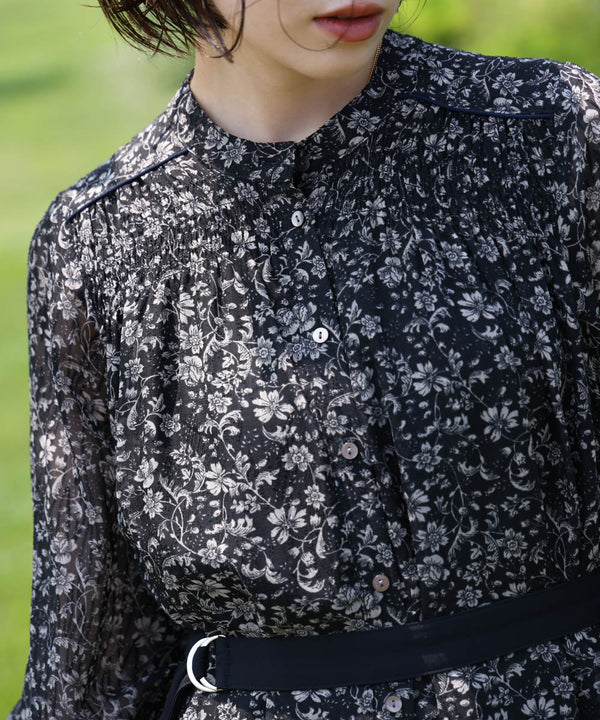 フラワープリーツワンピース