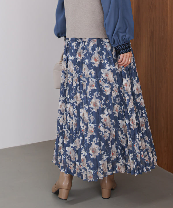 ジャガードプリーツワンピース