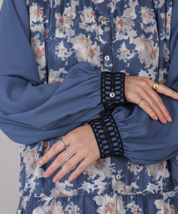 ジャガードプリーツワンピース