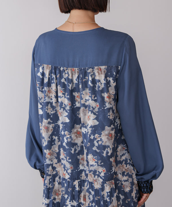 ジャガードプリーツワンピース