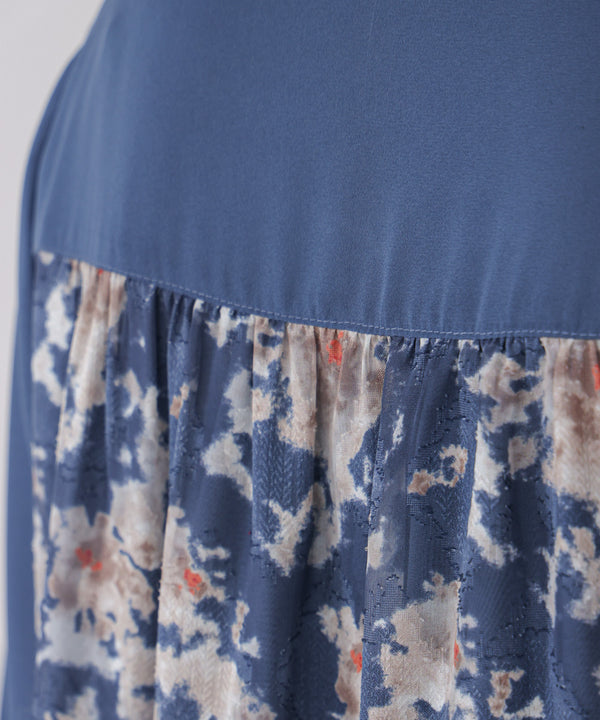 ジャガードプリーツワンピース