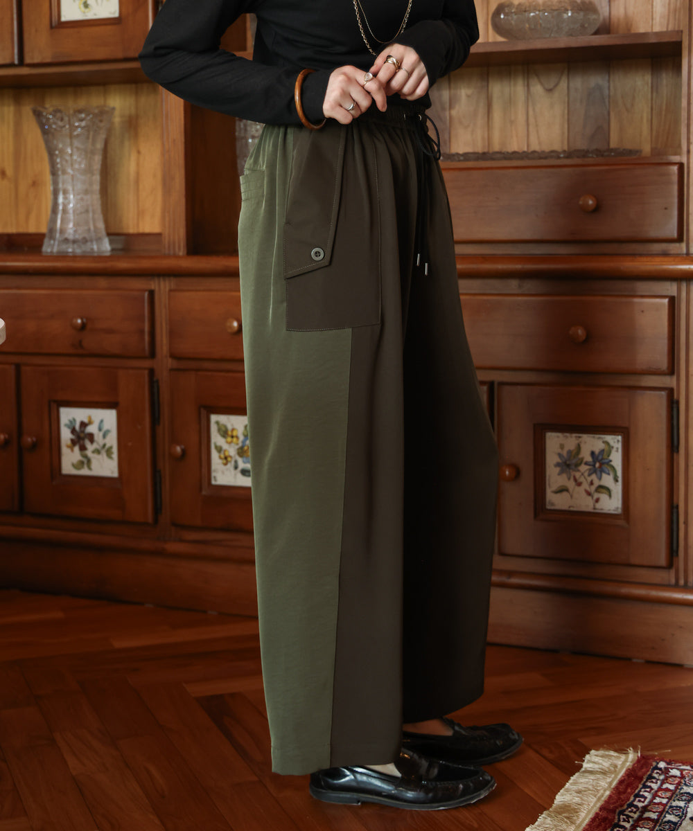 異素材カーゴパンツ