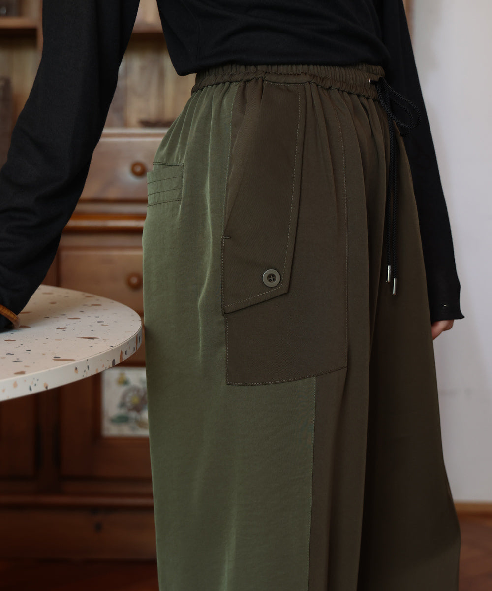 異素材カーゴパンツ