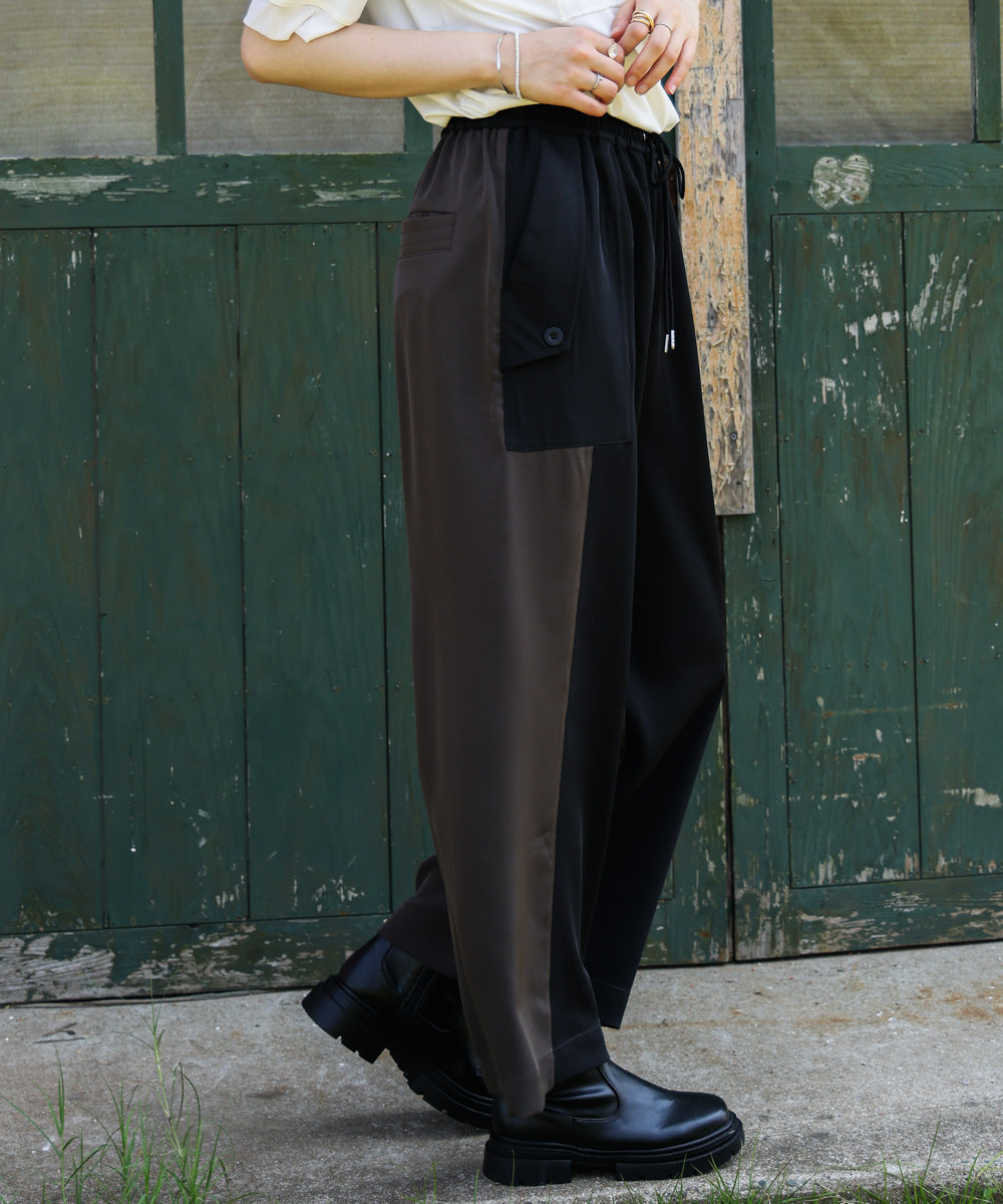異素材カーゴパンツ