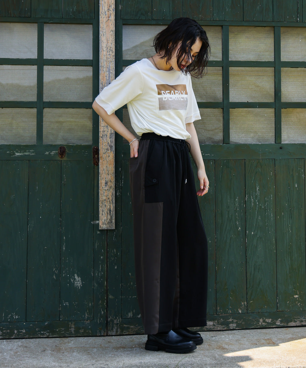 異素材カーゴパンツ