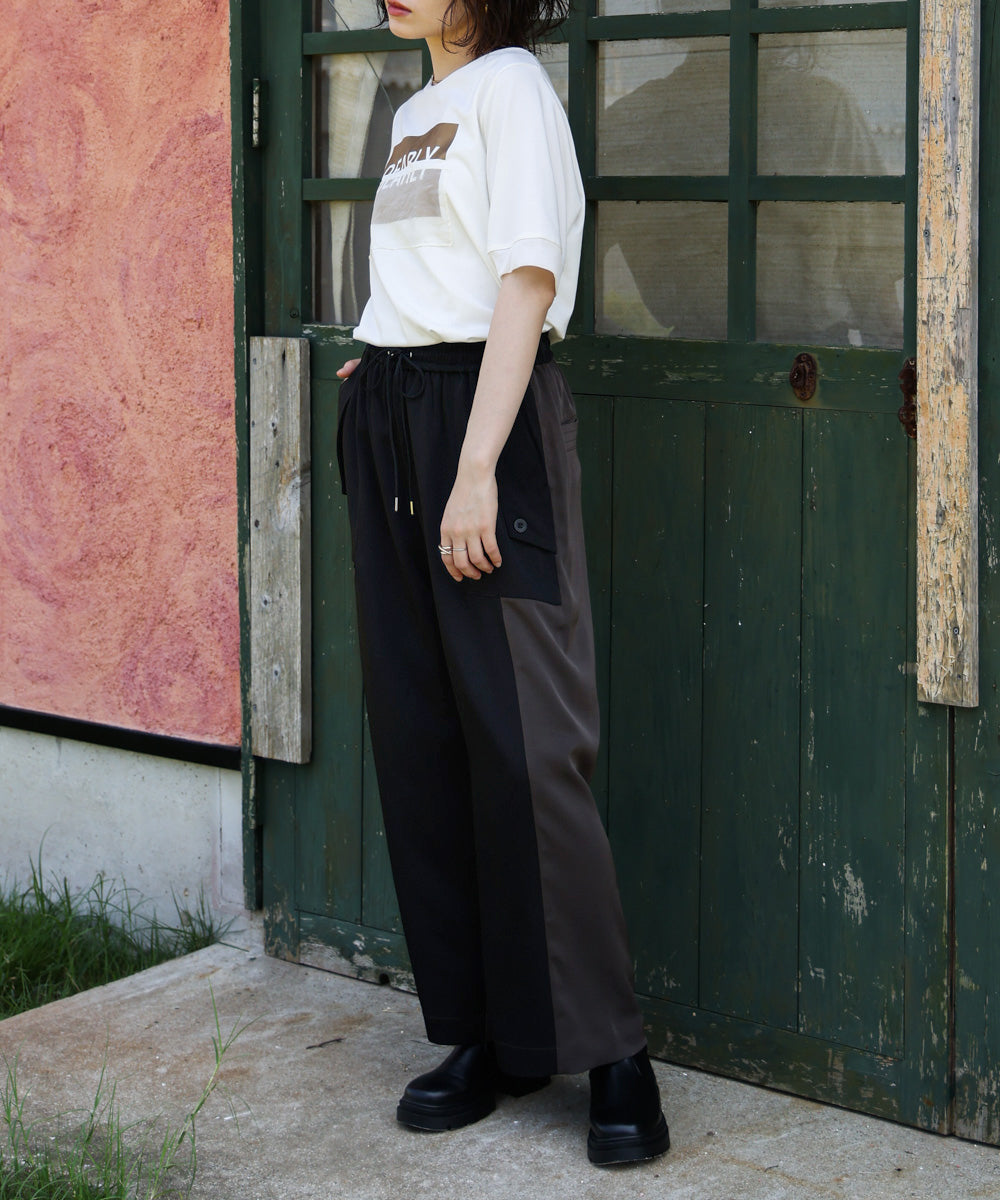 異素材カーゴパンツ